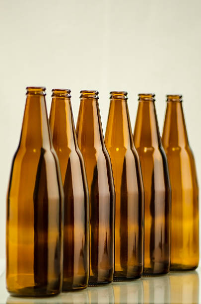 Group of brown bottle stock photo