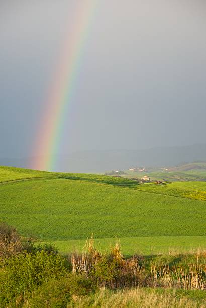 tuscan rainbow stock photo