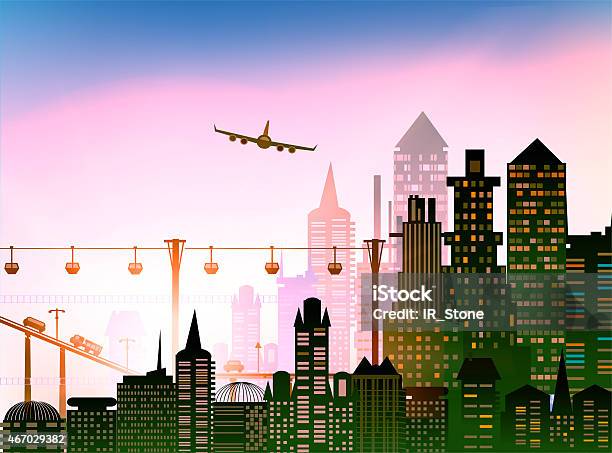 Modern City Background Stock Illustration - Download Image Now - 2015, Architecture, Art