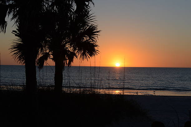 Sunset Florida Beach stock photo