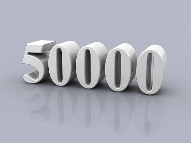 Number 50000 Stock Photo - Download Image Now - 2015, Arabic