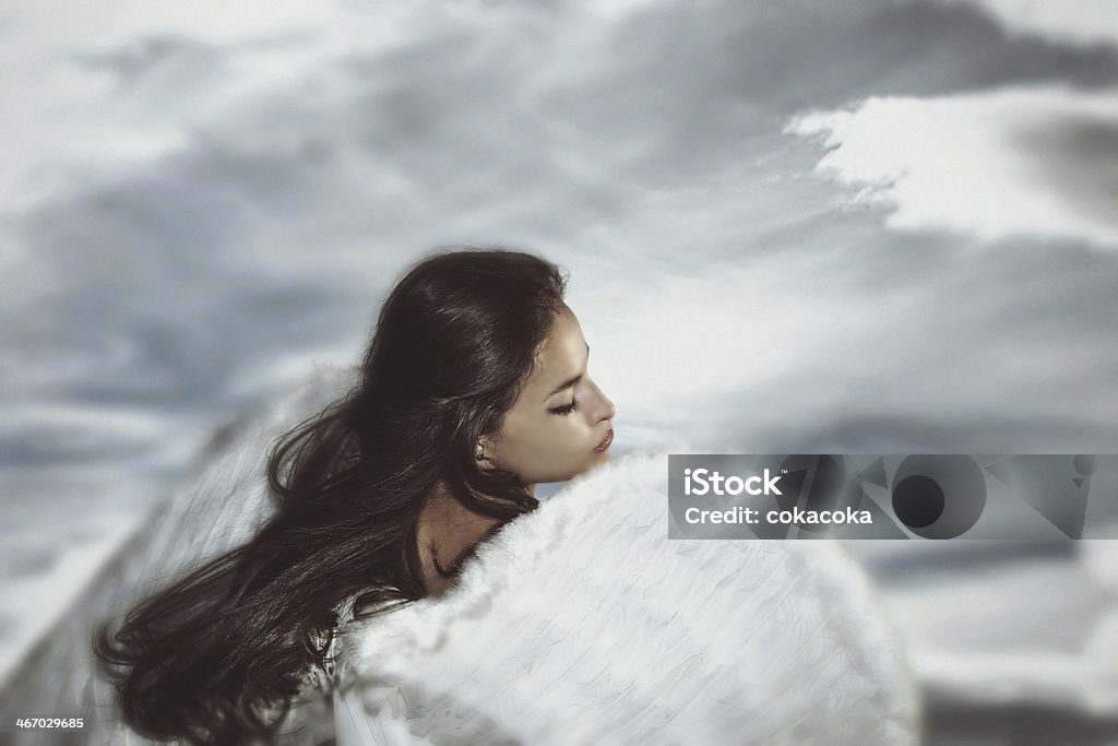 fantasy angel fantasy angel woman with sky in background Adult Stock Photo