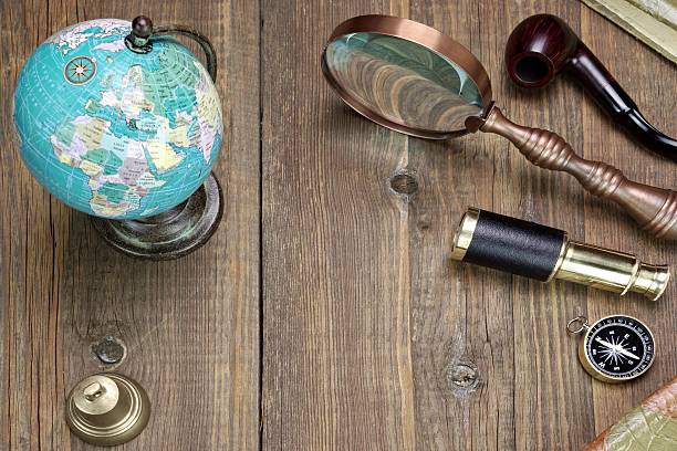 istock OldTravel And Adventure Objects On The Wooden Grunge Table 467029718