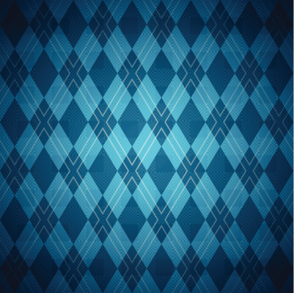 Blue seamless argyle pattern with space for text. EPS 10 file. Transparency effects used on highlight elements.