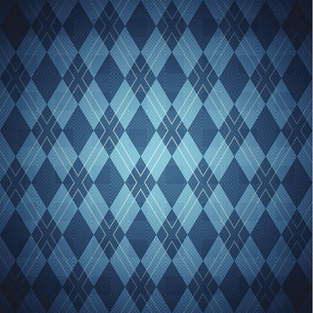 Seamless Blue Argyle Pattern Blue seamless argyle pattern with space for text. EPS 10 file. Transparency effects used on highlight elements. fool stock illustrations