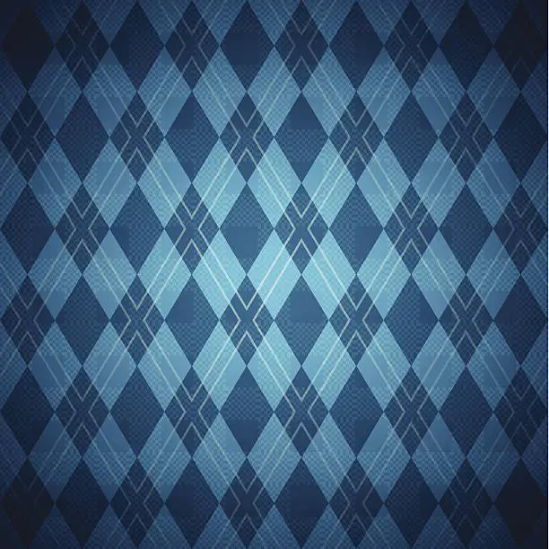 Vector illustration of Seamless Blue Argyle Pattern