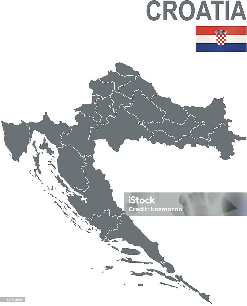 Croazia - arte vettoriale royalty-free di Bandiera