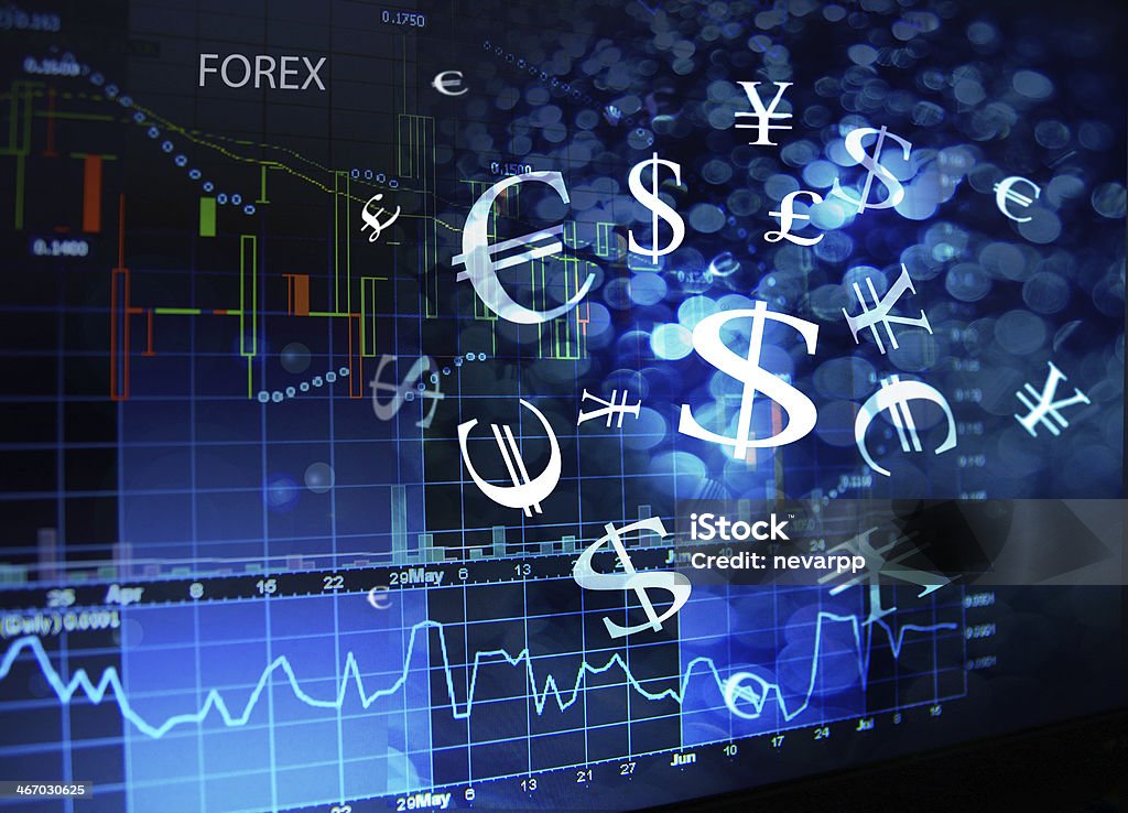forex screen Analyzing stock illustration
