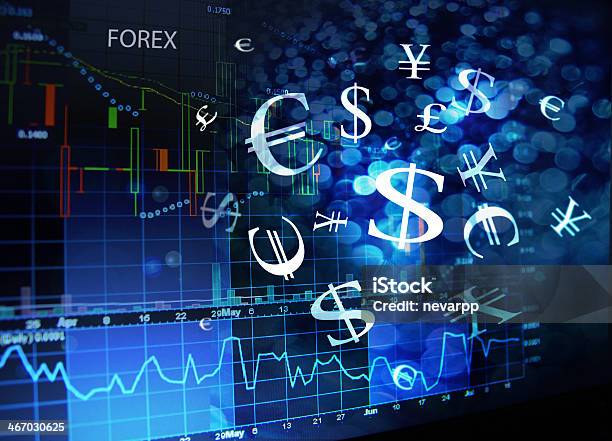 Forex Screen Stock Illustration - Download Image Now - Analyzing, Backgrounds, Banking