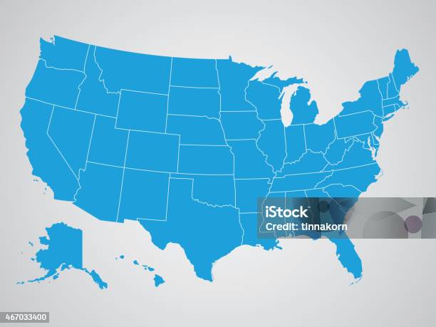 Political Map Of The United States Of America Stock Illustration - Download Image Now - Map, USA, Idaho