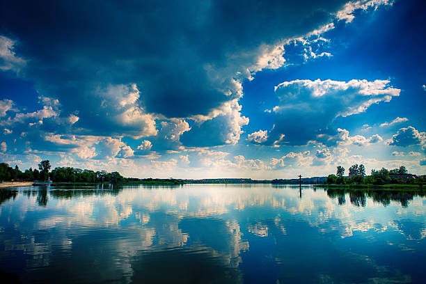istock Picturesque forest and the river 467033435