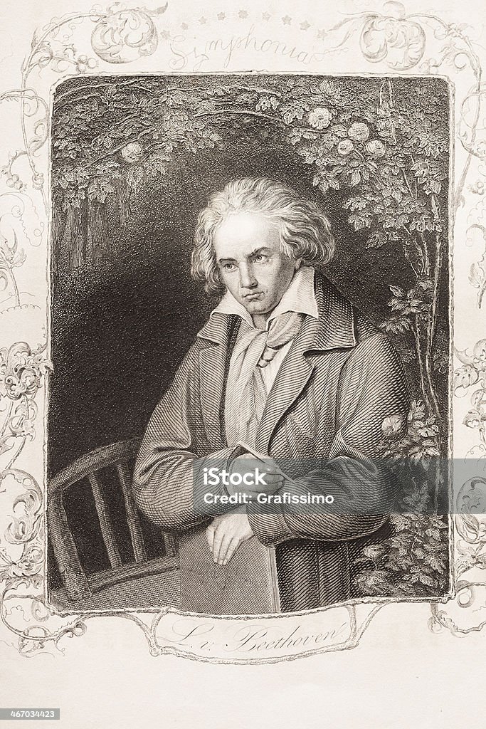 Logoprägung des Komponisten Ludwig van Beethoven - Lizenzfrei Ludwig van Beethoven Stock-Illustration