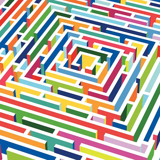 Vector illustration of vector labyrinth
