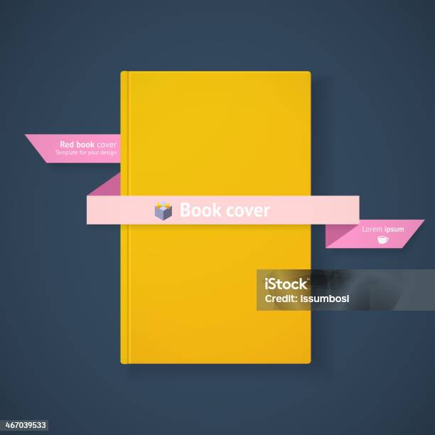 Book Cover With Ribbon Stock Illustration - Download Image Now - Artificial, Blank, Blue