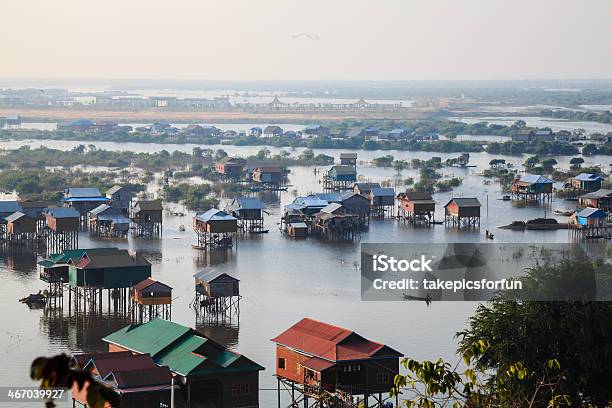 Houses In Tonle Sap Stock Photo - Download Image Now - Tonle Sap, Cambodia, River