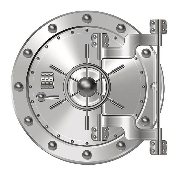 illustrazioni stock, clip art, cartoni animati e icone di tendenza di bank porte - combination lock variation lock safe
