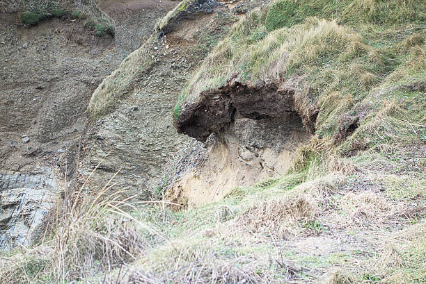 istock Coastal Erosion Cliff Breaking Up Near Coast Path Cornwall UK 467043209