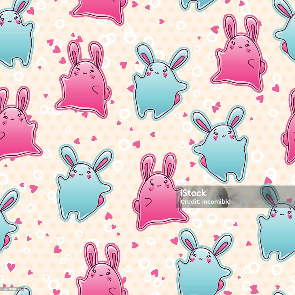 Seamless kawaii child pattern with cute doodles Seamless kawaii child pattern with cute doodles. 2015 stock vector