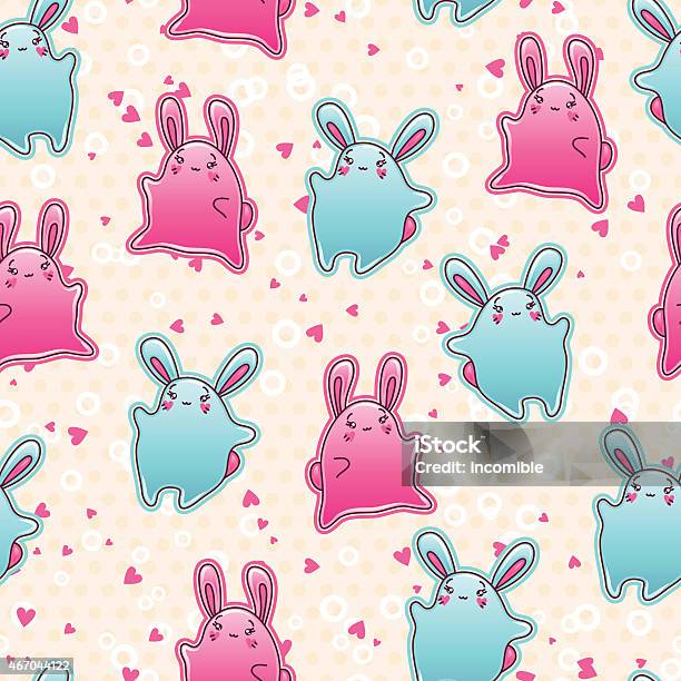 Seamless Kawaii Child Pattern With Cute Doodles Stock Illustration - Download Image Now - 2015, Abstract, Animal