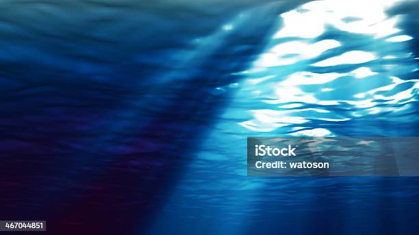 Light Breaking Through The Surface Of The Ocean Stock Photo - Download Image Now - Blue, Bright, Digitally Generated Image