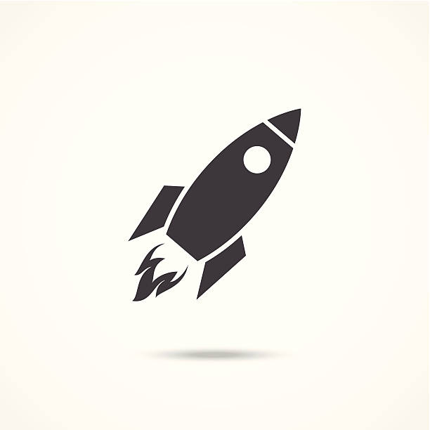 Rocket icon Rocket icon rocketship silhouettes stock illustrations