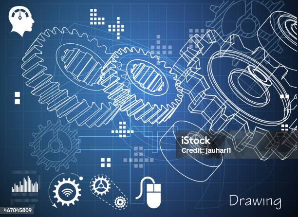 Gear Abstract Background Stock Illustration - Download Image Now - Gear - Mechanism, Abstract, Bar Graph