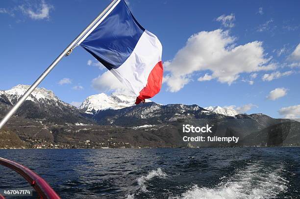 Annecy Lake And Mountains Stock Photo - Download Image Now - 2015, Annecy, Annecy Lake