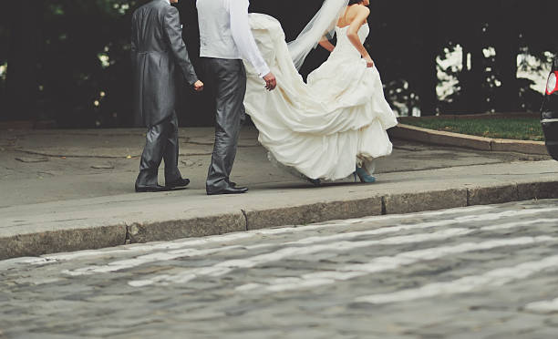 istock Newlywed couple together. 467052736