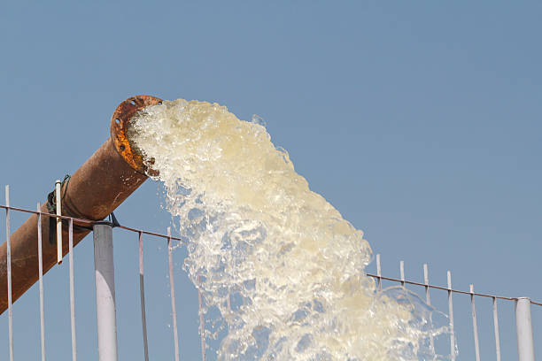 istock Pump water fill reservoir , storage before drought in summer 467057078
