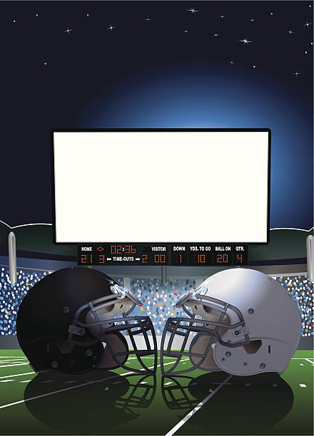 아메리칸 풋볼 경기장 jumbotron - sports background backgrounds visual screen large scale screen stock illustrations