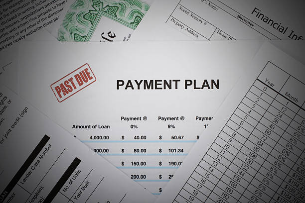 Past Due Payment Plan stock photo