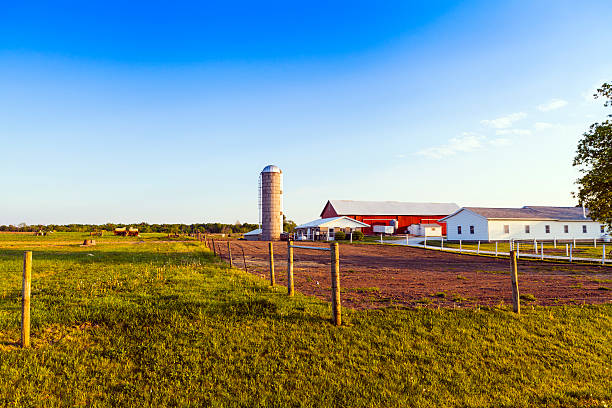 istock American Farmland With Blue Cloudy Sky 467061995