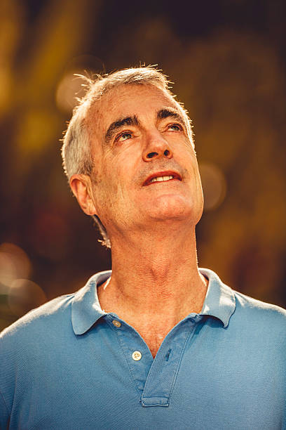 istock Portrait of a mature man looking up 467062286