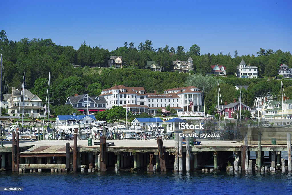 marina de barco - Foto de stock de Ilha Mackinac royalty-free