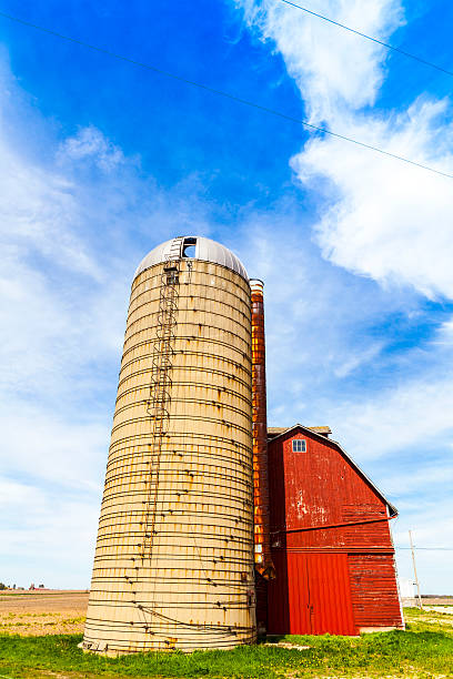 istock American Farmland With Blue Cloudy Sky 467066529