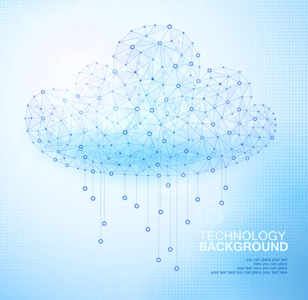 ilustrações de stock, clip art, desenhos animados e ícones de nuvem service - social networking abstract community molecular structure