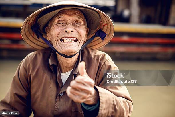 Old Man In A Boat In River Stock Photo - Download Image Now - Asia, Capital Cities, Cultures