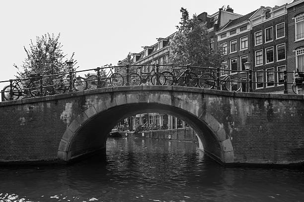 istock Traditional bridge by water channels at amsterdam in holland 467069952