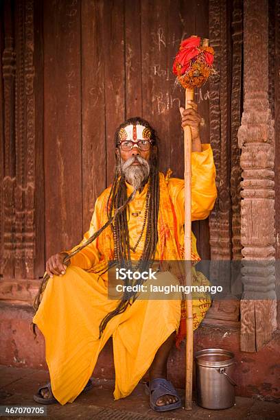 Sadhu Durbar Square - Fotografie stock e altre immagini di Abbigliamento religioso - Abbigliamento religioso, Adulto, Adulto in età matura