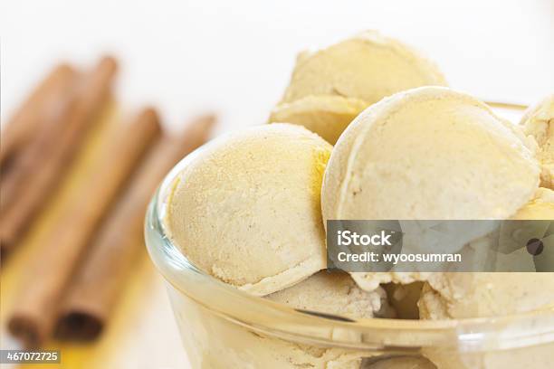 Home Made Cinnamon Ice Cream Stock Photo - Download Image Now - Cinnamon, Cold Temperature, Frozen Food