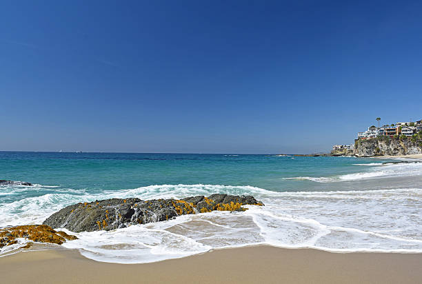 The beautiful ocean colors of Thousand Steps Beach in Laguna Beach, California.