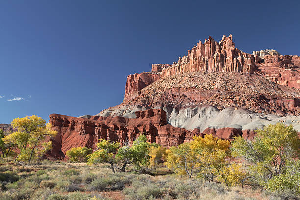 istock Castle Rock in the Fall, Capital Reef Bational Park, Utah 467074040
