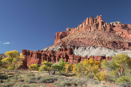 The Capital Rock Formation in Capital Reef National Park< Utah