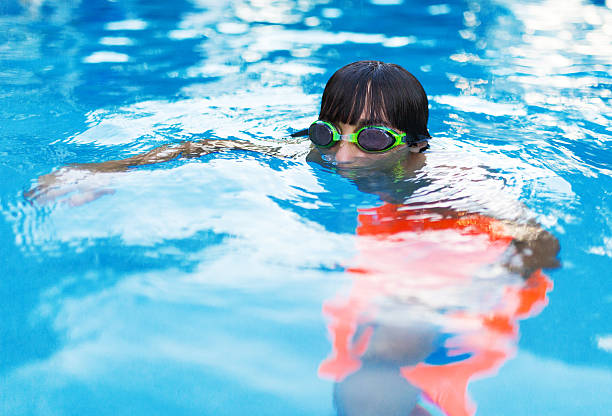 istock kid having a good time in the pool 467076785