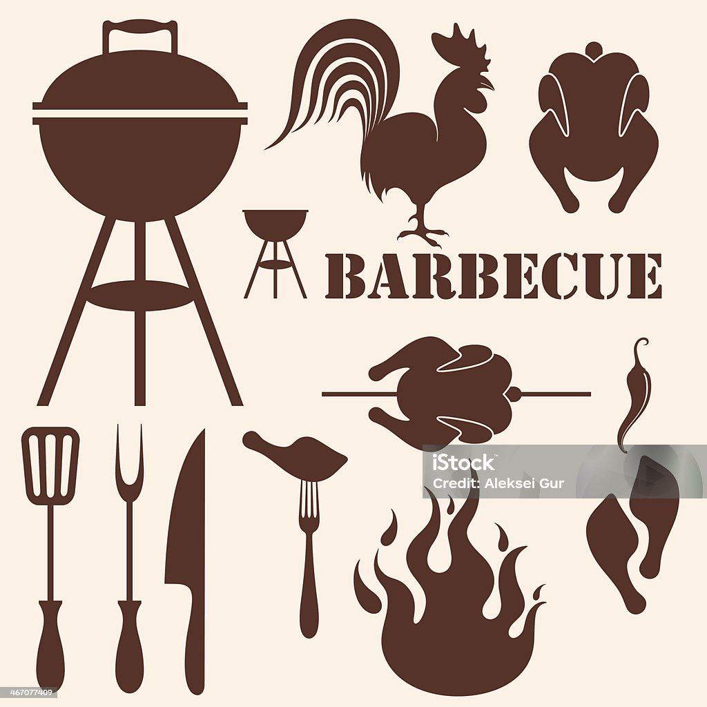 Grill - Grafika wektorowa royalty-free (Barbecue)