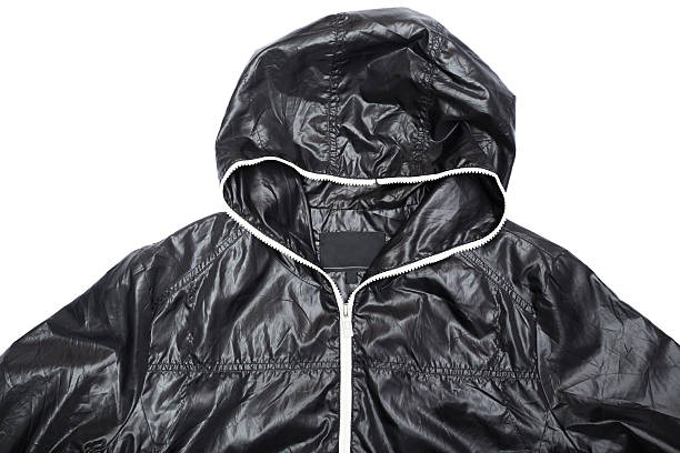 istock black hoodie windbreaker waterproof  jacket full zip 467077654