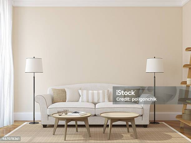 Moderne Wohnzimmer Stockfoto und mehr Bilder von Beige - Beige, Hausdekor, Braun