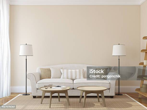 Modern Livingroom Stock Photo - Download Image Now - Beige, Home Decor, Apartment