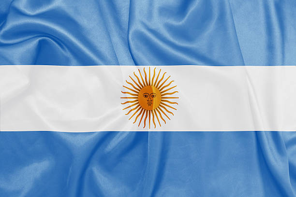 istock Argentina - Waving national flag on silk texture 467080120