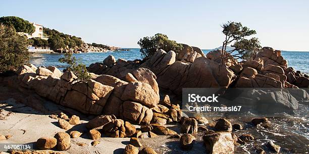 Landscape Capriccioli Bay Esmerald Cost Sardinia Stock Photo - Download Image Now - 2015, Beach, Blue